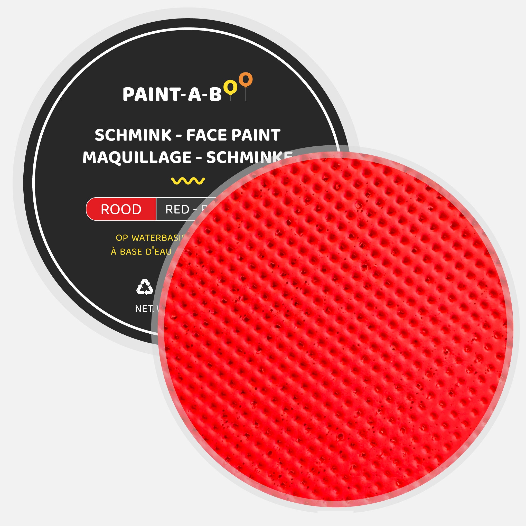 Rode schmink in potje