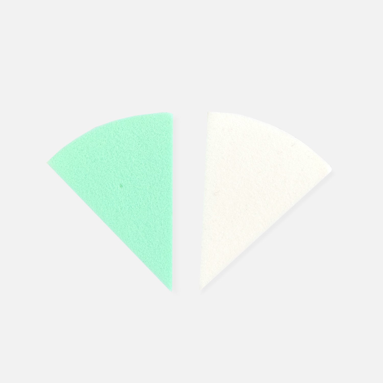 Schmink sponsjes in de kleuren groen en wit