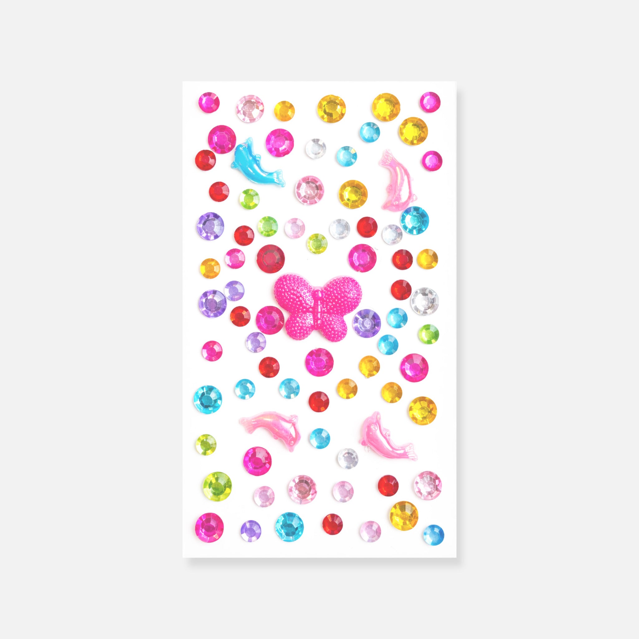 Schmink steentjes met diamantjes, vlinder en dolfijnen